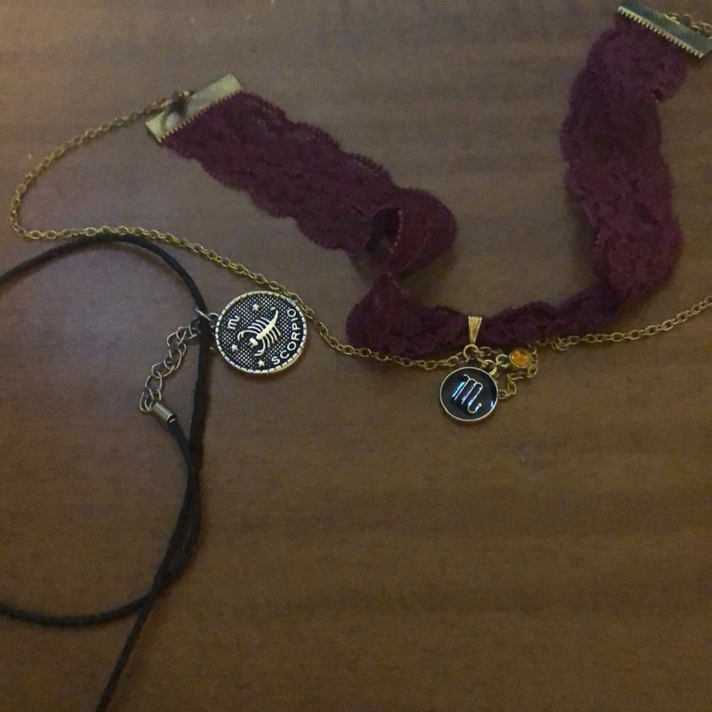 Two Scorpio necklaces
